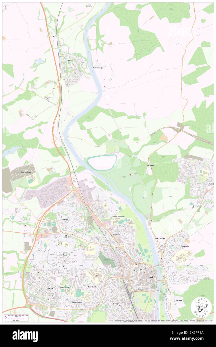 Perth Racecourse, Perth et Kinross, GB, Royaume-Uni, Écosse, n 56 25' 33'', S 3 26' 56'', carte, Cartascapes carte publiée en 2024. Explorez Cartascapes, une carte qui révèle la diversité des paysages, des cultures et des écosystèmes de la Terre. Voyage à travers le temps et l'espace, découvrir l'interconnexion du passé, du présent et de l'avenir de notre planète. Banque D'Images