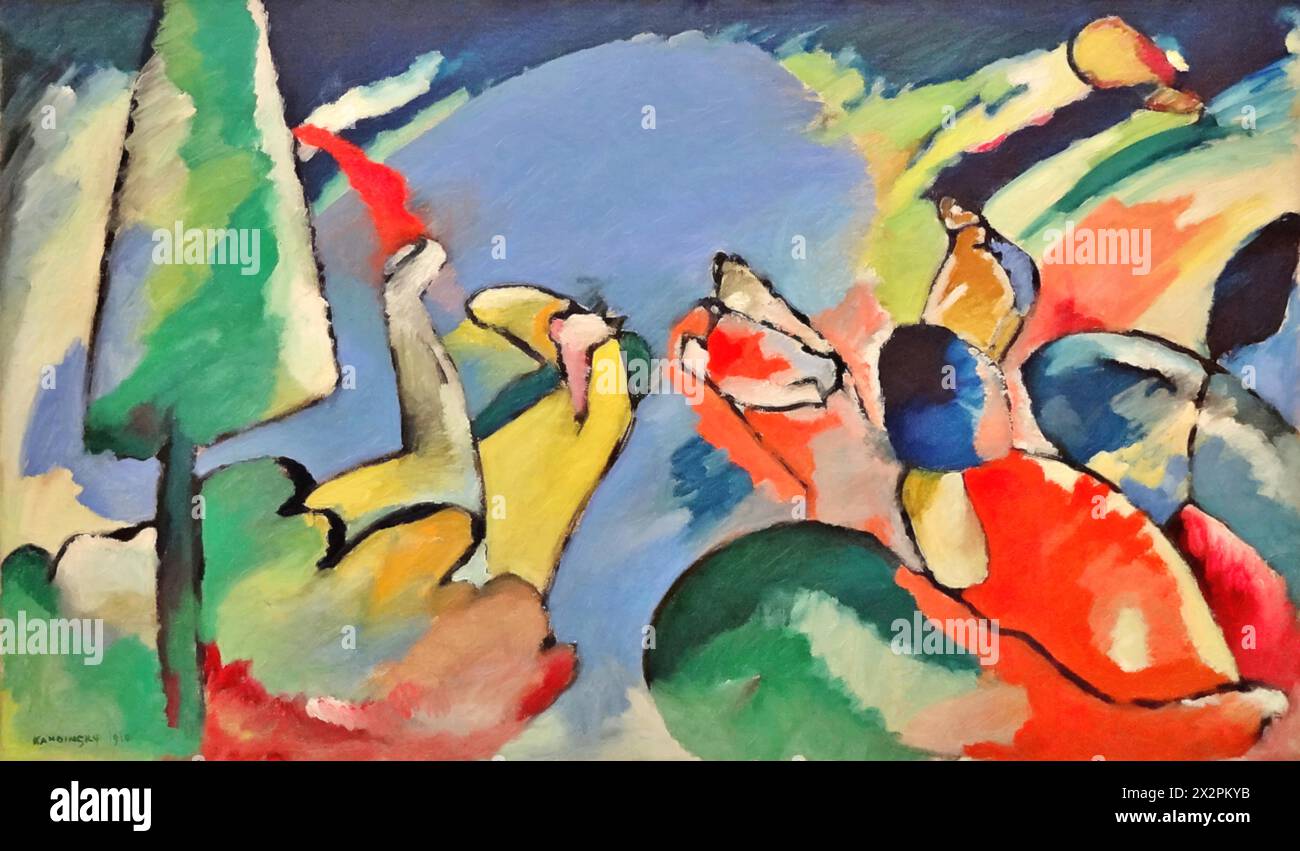 Improvisation XIV, 1910 (peinture) de l'artiste Kandinsky, Wassily (1866-1944) Russie. Illustration de Vecteur