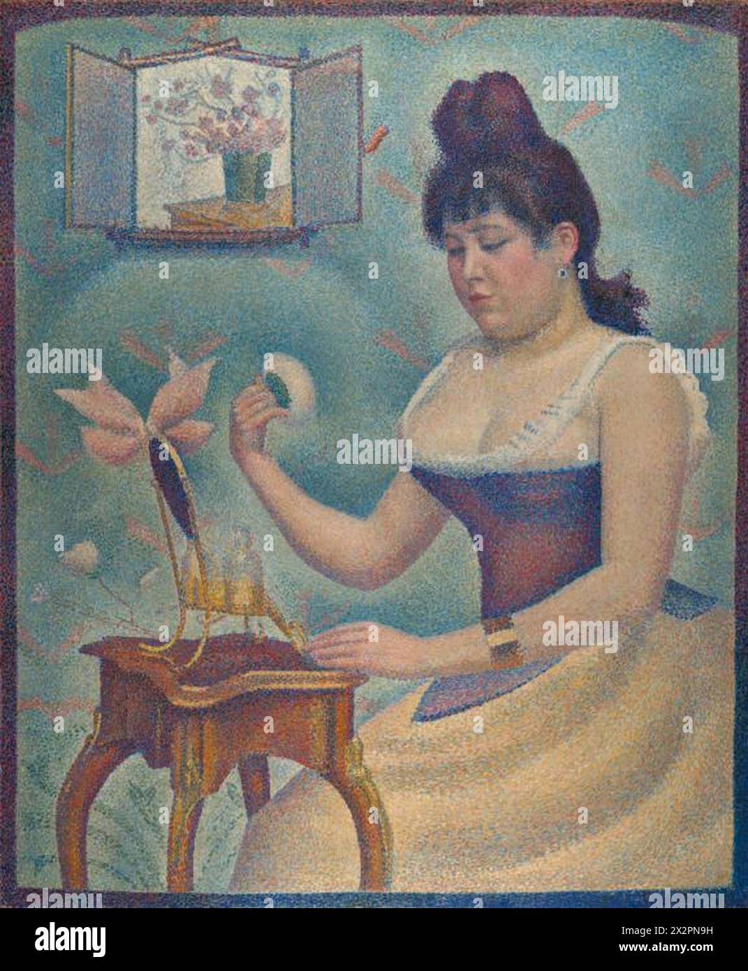 Jeune femme se poudrant, 1888-1890, huile sur toile, 95,5 x 79,5 cm, Courtauld Institute of Art Banque D'Images