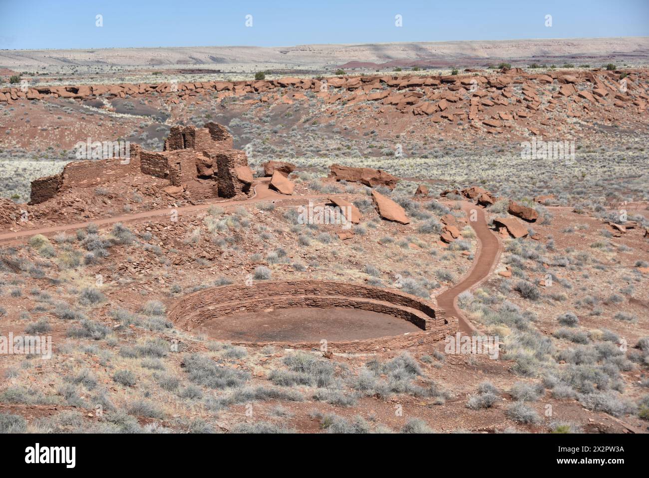 Flagstaff, AZ., États-Unis le 5 juin 2018. Ruines de Wupatki du monument national de Wupatki. Construit vers 1040 à 1100 après J.-C. par le Sinagua. Banque D'Images