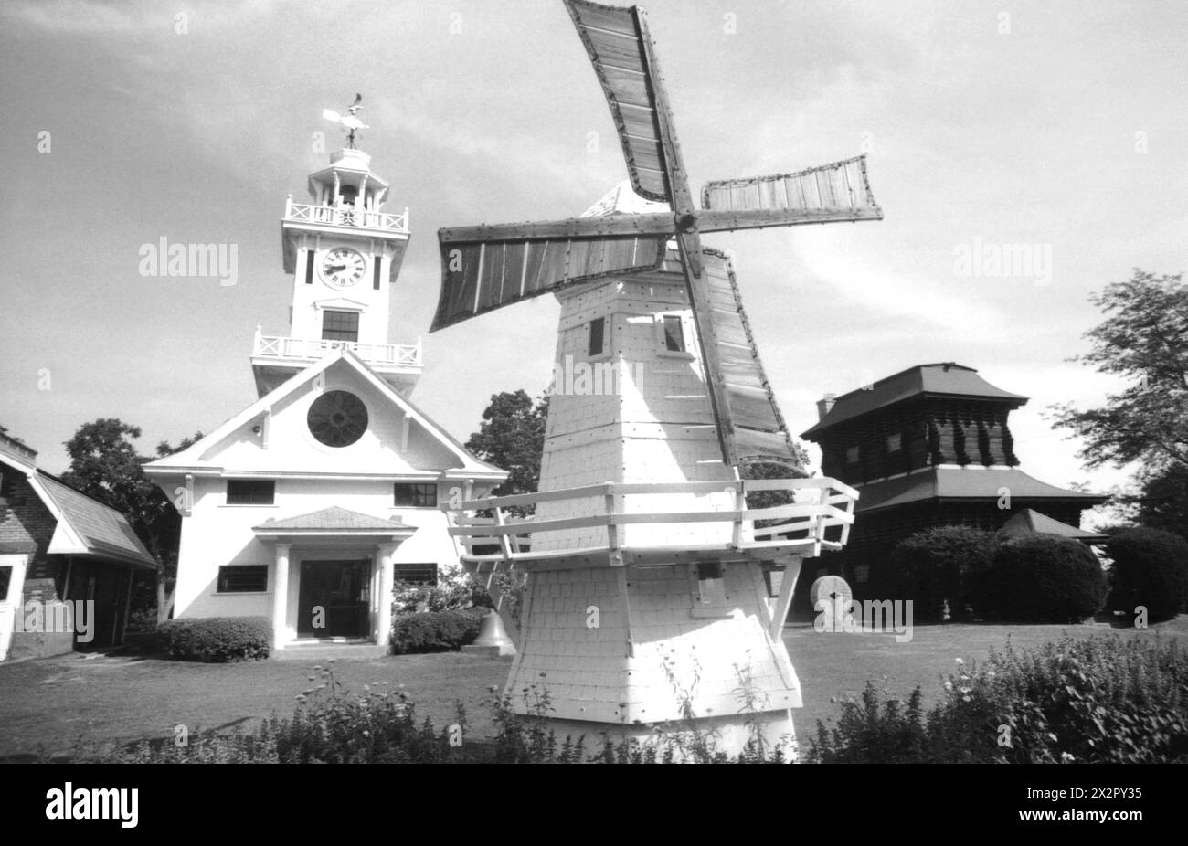 Stratford, Connecticut, États-Unis, 1982. Exposition de divers bâtiments au Boothe Memorial Park & Museum. Banque D'Images