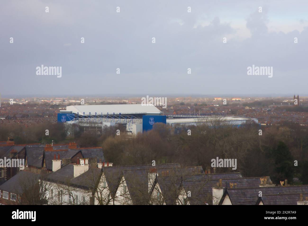 Angleterre, Liverpool - 29 décembre 2023 : Goodison Park est le stade de l'Everton Football Club. Banque D'Images