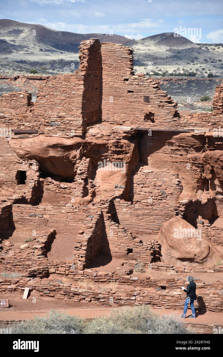 Flagstaff, AZ., États-Unis le 5 juin 2018. Ruines de Wupatki du monument national de Wupatki. Construit vers 1040 à 1100 après J.-C. par le Sinagua. Banque D'Images