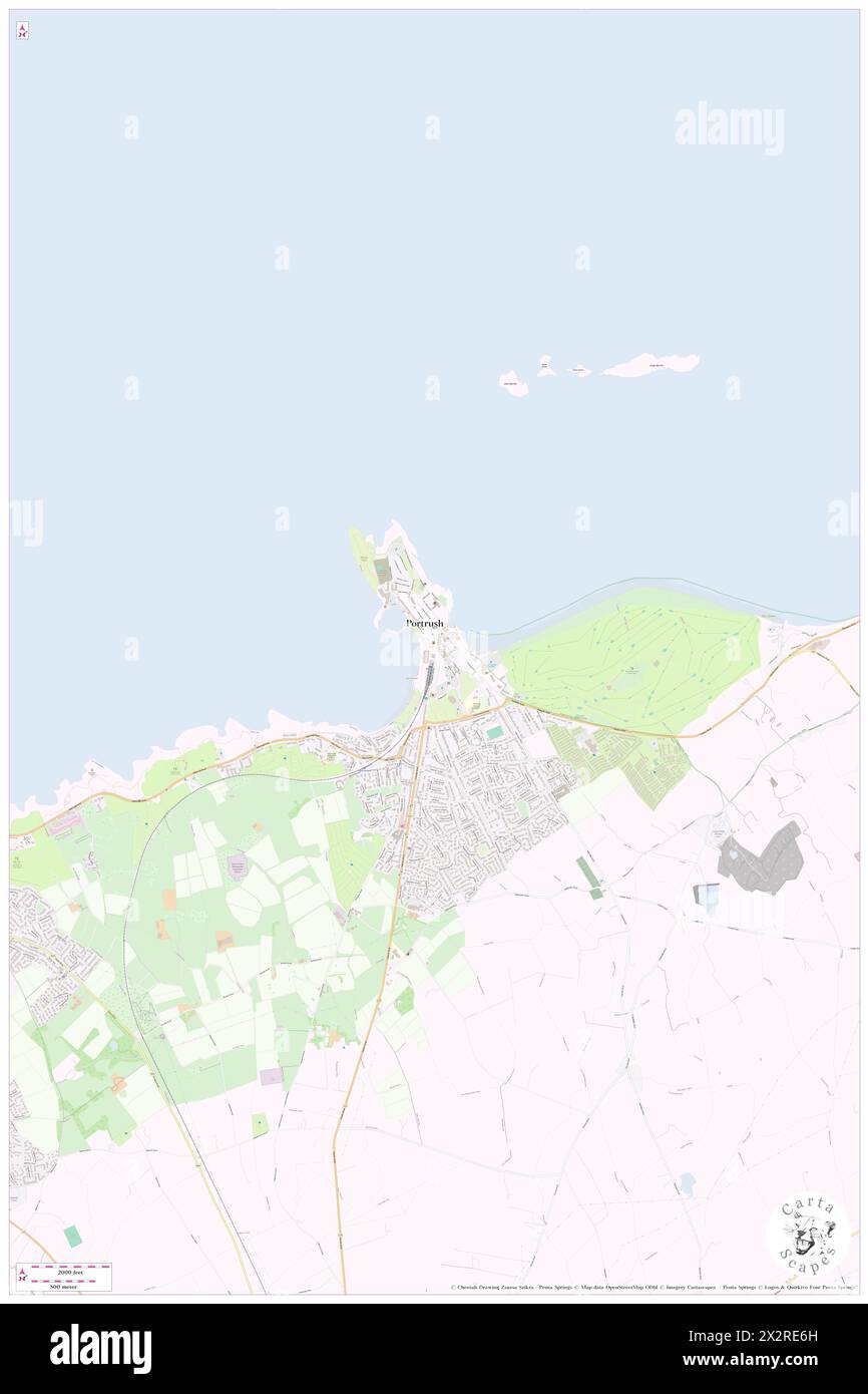 Portrush, Causeway Coast and Glens, GB, Royaume-Uni, Irlande du Nord, N 55 12' 14'', S 6 39' 10'', map, Cartascapes map publié en 2024. Explorez Cartascapes, une carte qui révèle la diversité des paysages, des cultures et des écosystèmes de la Terre. Voyage à travers le temps et l'espace, découvrir l'interconnexion du passé, du présent et de l'avenir de notre planète. Banque D'Images