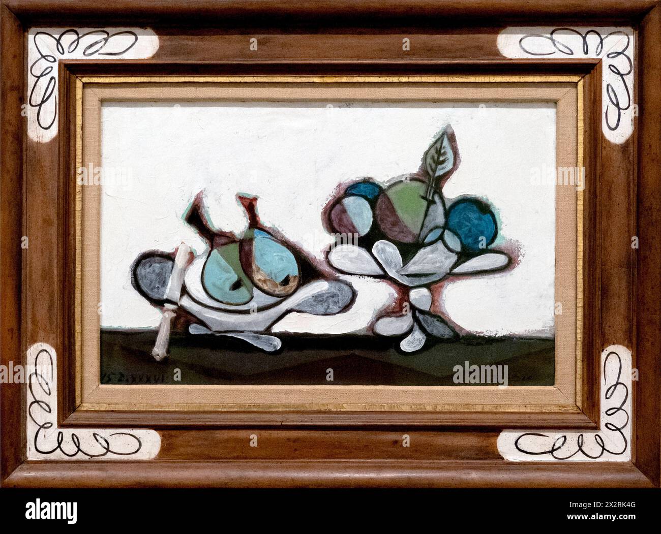 Pablo Picasso huile sur toile peinture plat de poires 1936 Banque D'Images