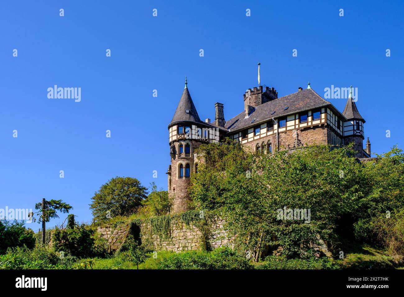 Allemagne, Hesse, Witzenhausen, Schloss Berlepsch en été Banque D'Images