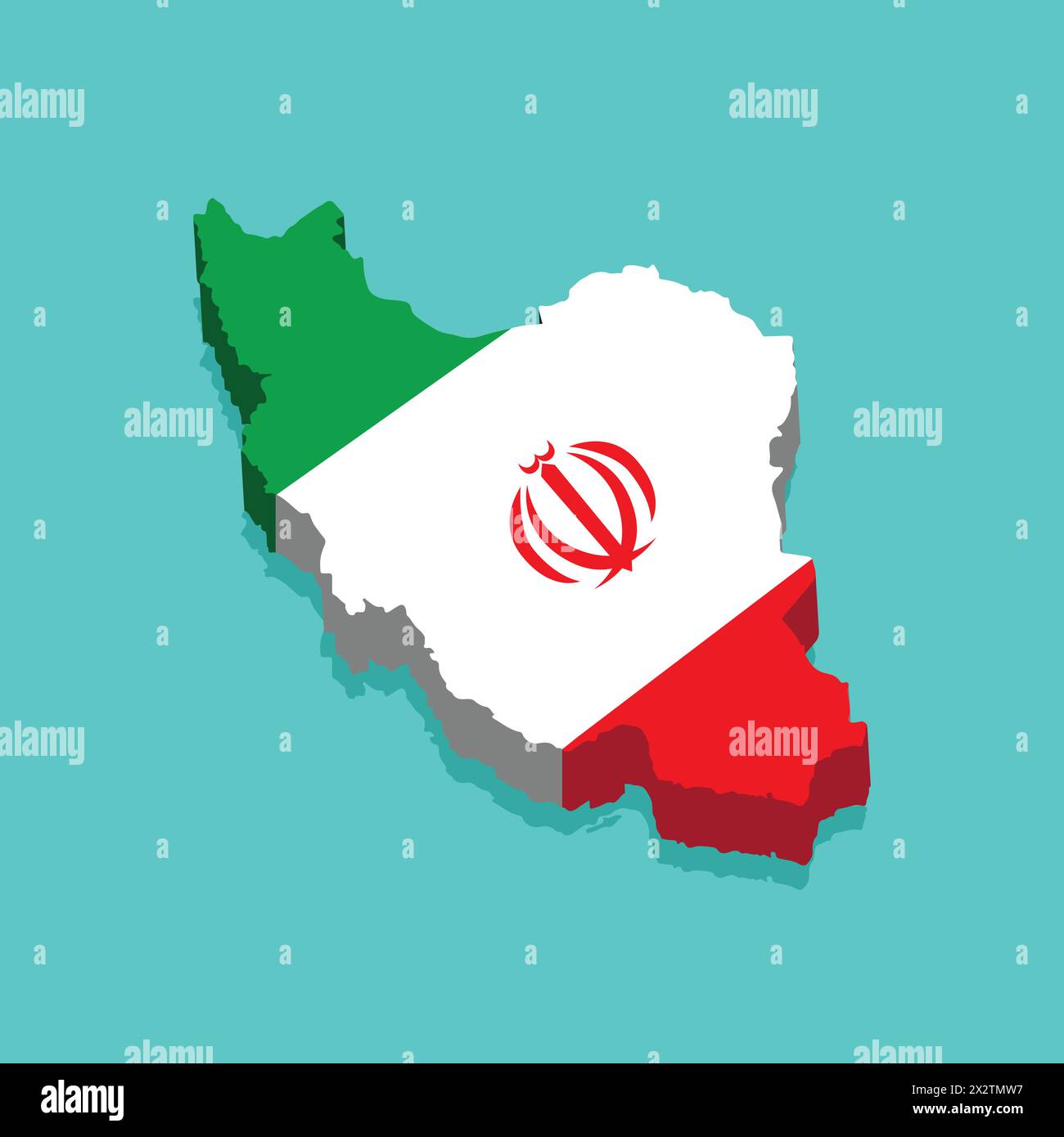 Illustration vectorielle 3d de la carte isolée d'Israël. Carte d'Israël en blanc sur fond bleu avec illustration vectorielle isométrique 3D isolée. Illustration de Vecteur