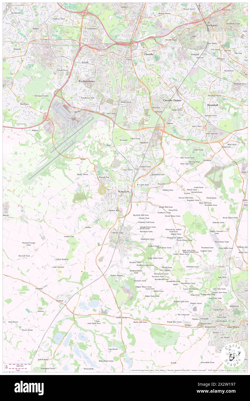 Wilmslow, Cheshire East, GB, Royaume-Uni, Angleterre, n 53 19' 40'', S 2 13' 53'', carte, Cartascapes carte publiée en 2024. Explorez Cartascapes, une carte qui révèle la diversité des paysages, des cultures et des écosystèmes de la Terre. Voyage à travers le temps et l'espace, découvrir l'interconnexion du passé, du présent et de l'avenir de notre planète. Banque D'Images