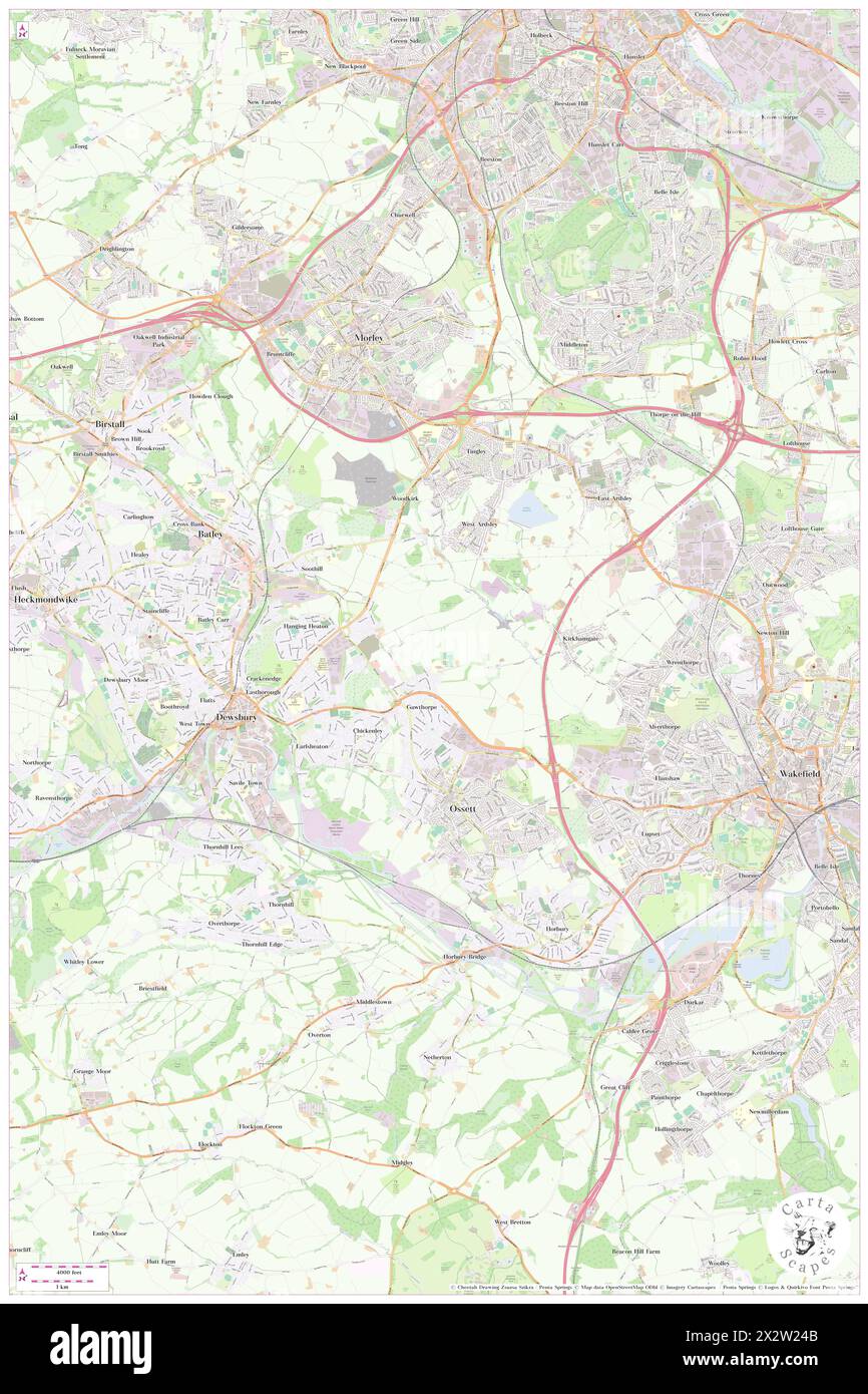 West Yorkshire, GB, Royaume-Uni, Angleterre, N 53 42' 0'', S 1 34' 59'', carte, Cartascapes carte publiée en 2024. Explorez Cartascapes, une carte qui révèle la diversité des paysages, des cultures et des écosystèmes de la Terre. Voyage à travers le temps et l'espace, découvrir l'interconnexion du passé, du présent et de l'avenir de notre planète. Banque D'Images