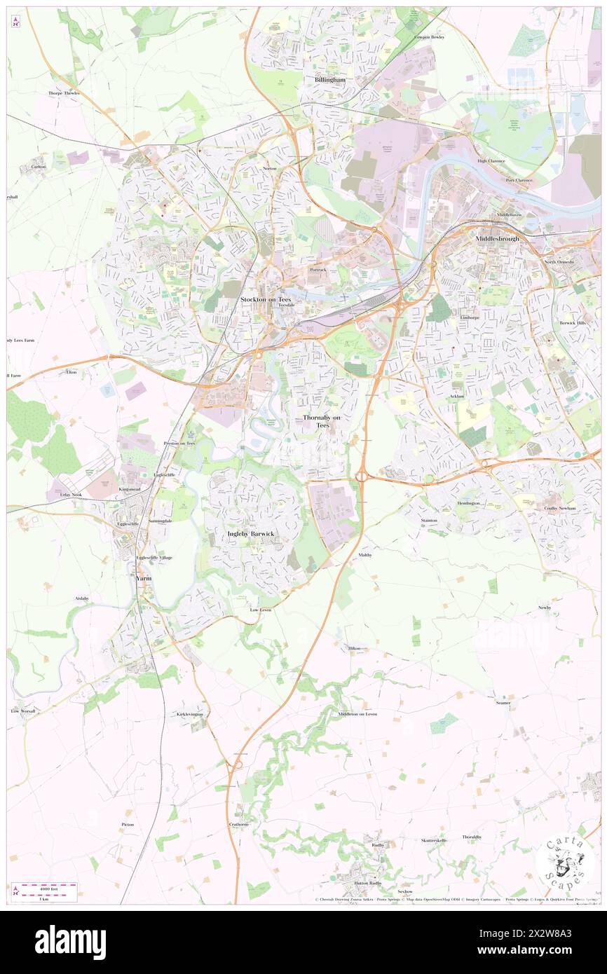 Thornaby-on-Tees, Stockton-on-Tees, GB, Royaume-Uni, Angleterre, n 54 31' 59'', S 1 18' 0'', carte, Cartascapes carte publiée en 2024. Explorez Cartascapes, une carte qui révèle la diversité des paysages, des cultures et des écosystèmes de la Terre. Voyage à travers le temps et l'espace, découvrir l'interconnexion du passé, du présent et de l'avenir de notre planète. Banque D'Images