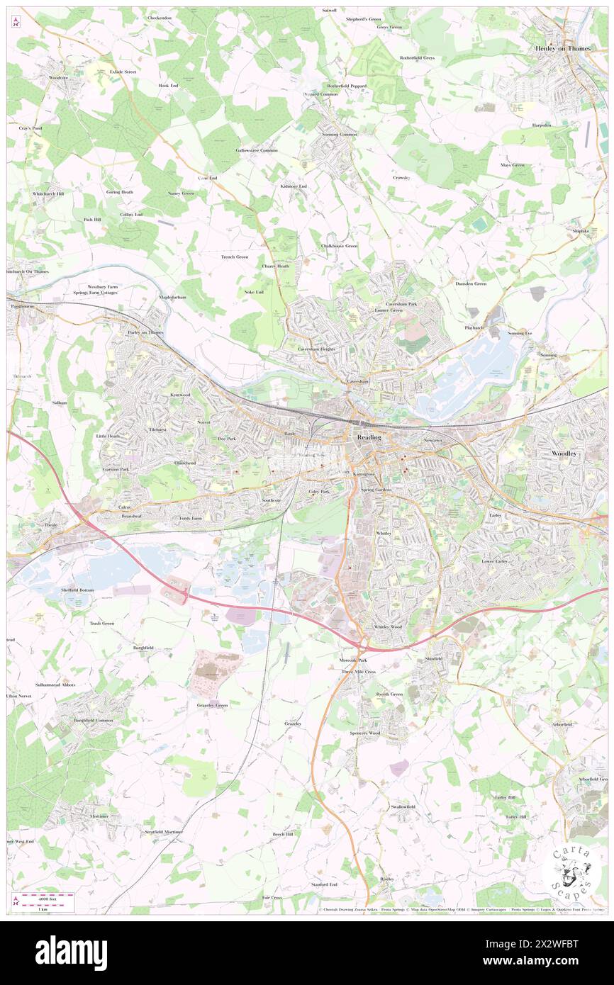 Lecture, lecture, GB, Royaume-Uni, Angleterre, n 51 27' 22'', S 0 58' 16'', carte, Cartascapes carte publiée en 2024. Explorez Cartascapes, une carte qui révèle la diversité des paysages, des cultures et des écosystèmes de la Terre. Voyage à travers le temps et l'espace, découvrir l'interconnexion du passé, du présent et de l'avenir de notre planète. Banque D'Images