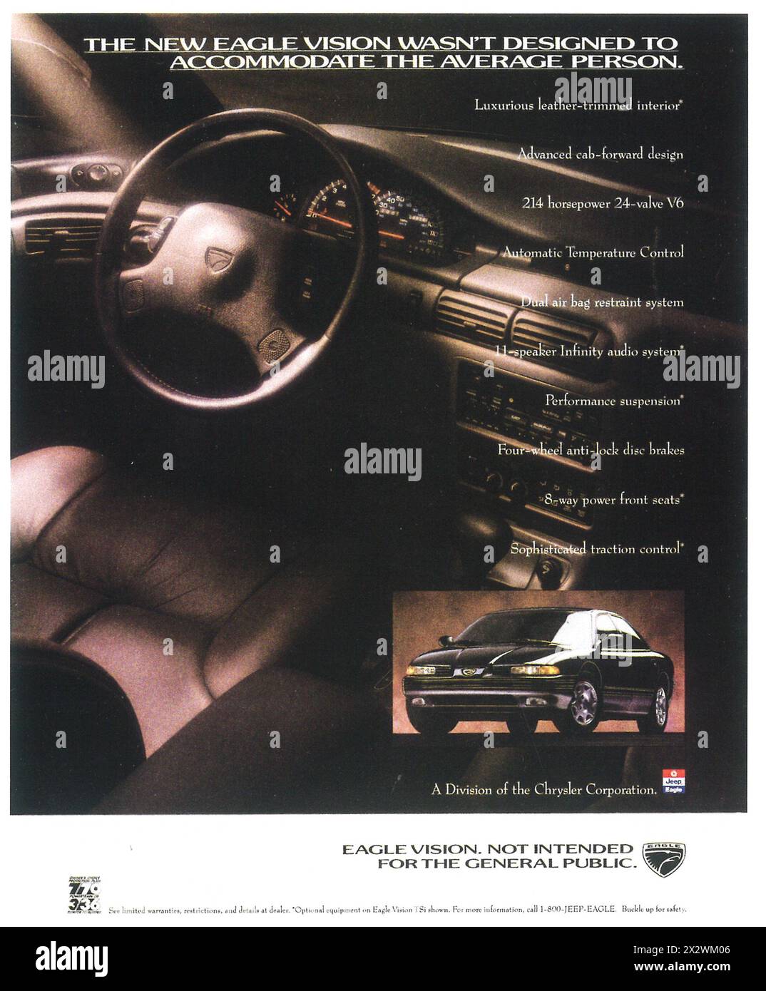 Publicité Chrysler Eagle Vision 1992 Banque D'Images