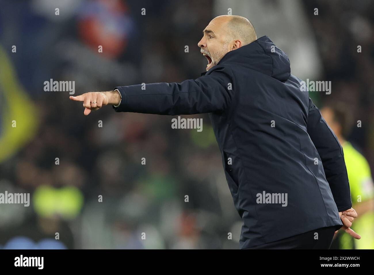 Igor Tudor, entraîneur croate du Lazio, lors du match de demi-finale de la Coupe d'italie SS Lazio vs Juventus au stade Olimpico le 23 avril 2024 à Rome. Banque D'Images Igor Tudor, entraîneur croate du Lazio, lors du match de demi-finale de la Coupe d'italie SS Lazio vs Juventus au stade Olimpico le 23 avril 2024 à Rome. Banque D'Images