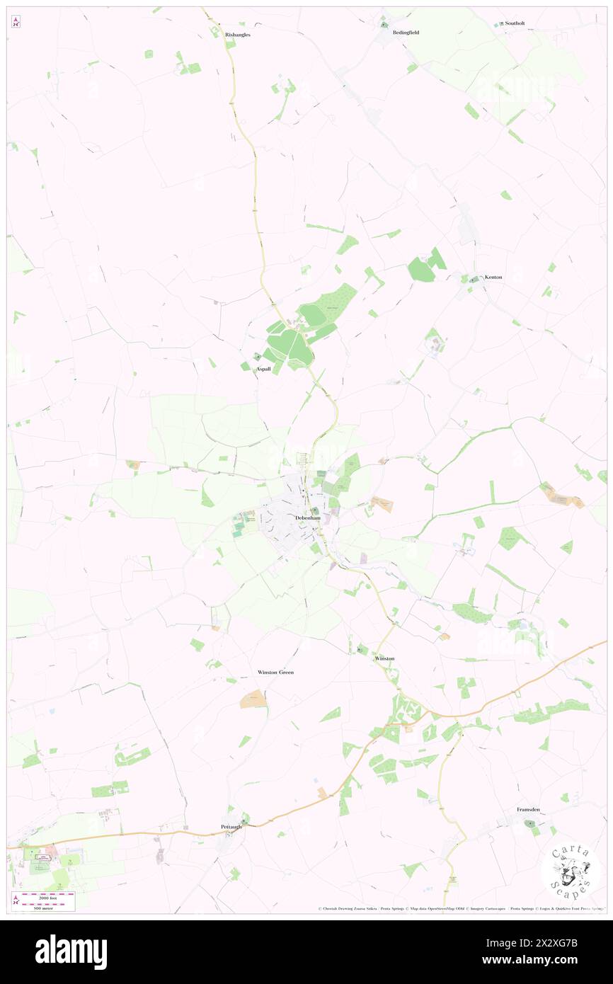 Debenham, Suffolk, GB, Royaume-Uni, Angleterre, n 52 13' 45'', N 1 10' 51'', carte, Carthascapes carte publiée en 2024. Explorez Cartascapes, une carte qui révèle la diversité des paysages, des cultures et des écosystèmes de la Terre. Voyage à travers le temps et l'espace, découvrir l'interconnexion du passé, du présent et de l'avenir de notre planète. Banque D'Images