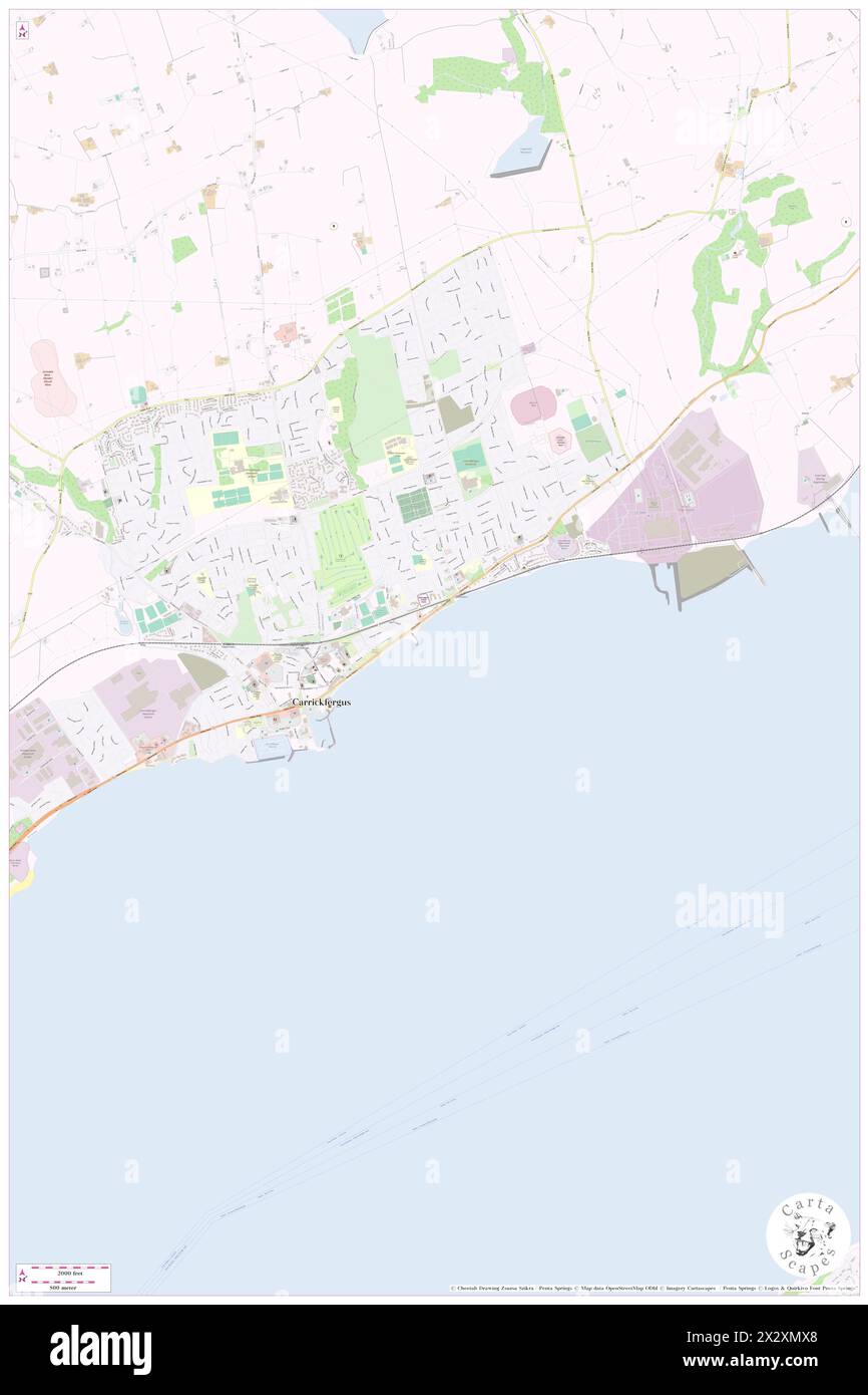 Château de Carrickfergus, Mid and East Antrim, GB, Royaume-Uni, Irlande du Nord, N 54 43' 1'', S 5 47' 38'', map, Cartascapes map publié en 2024. Explorez Cartascapes, une carte qui révèle la diversité des paysages, des cultures et des écosystèmes de la Terre. Voyage à travers le temps et l'espace, découvrir l'interconnexion du passé, du présent et de l'avenir de notre planète. Banque D'Images