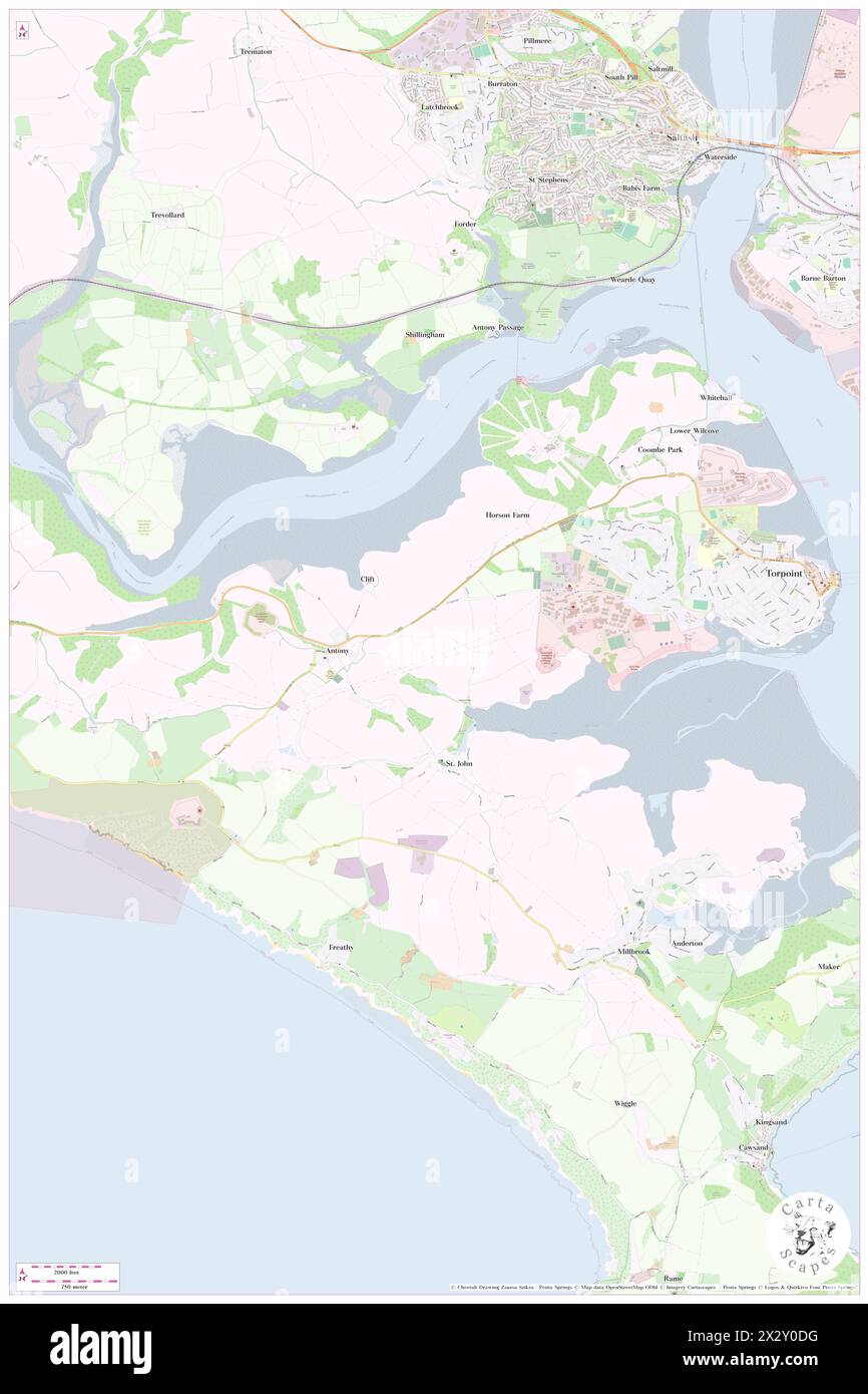 Antony, Cornwall, GB, Royaume-Uni, Angleterre, n 50 22' 12'', S 4 15' 8'', carte, Cartascapes carte publiée en 2024. Explorez Cartascapes, une carte qui révèle la diversité des paysages, des cultures et des écosystèmes de la Terre. Voyage à travers le temps et l'espace, découvrir l'interconnexion du passé, du présent et de l'avenir de notre planète. Banque D'Images