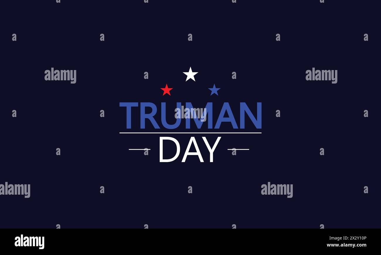 Célébration de la Journée Truman Une conception d'illustration de texte Illustration de Vecteur