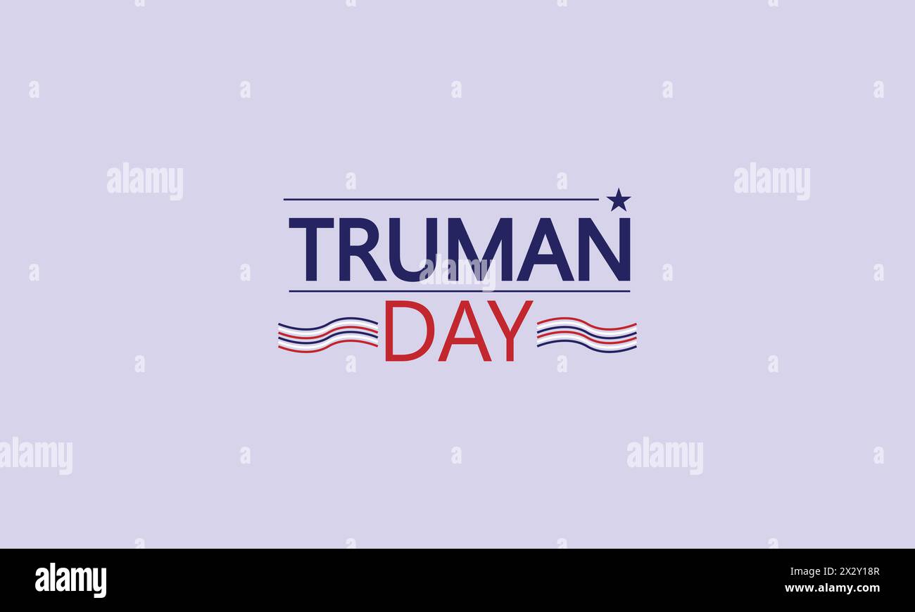 Célébration de la Journée Truman Une conception d'illustration de texte Illustration de Vecteur
