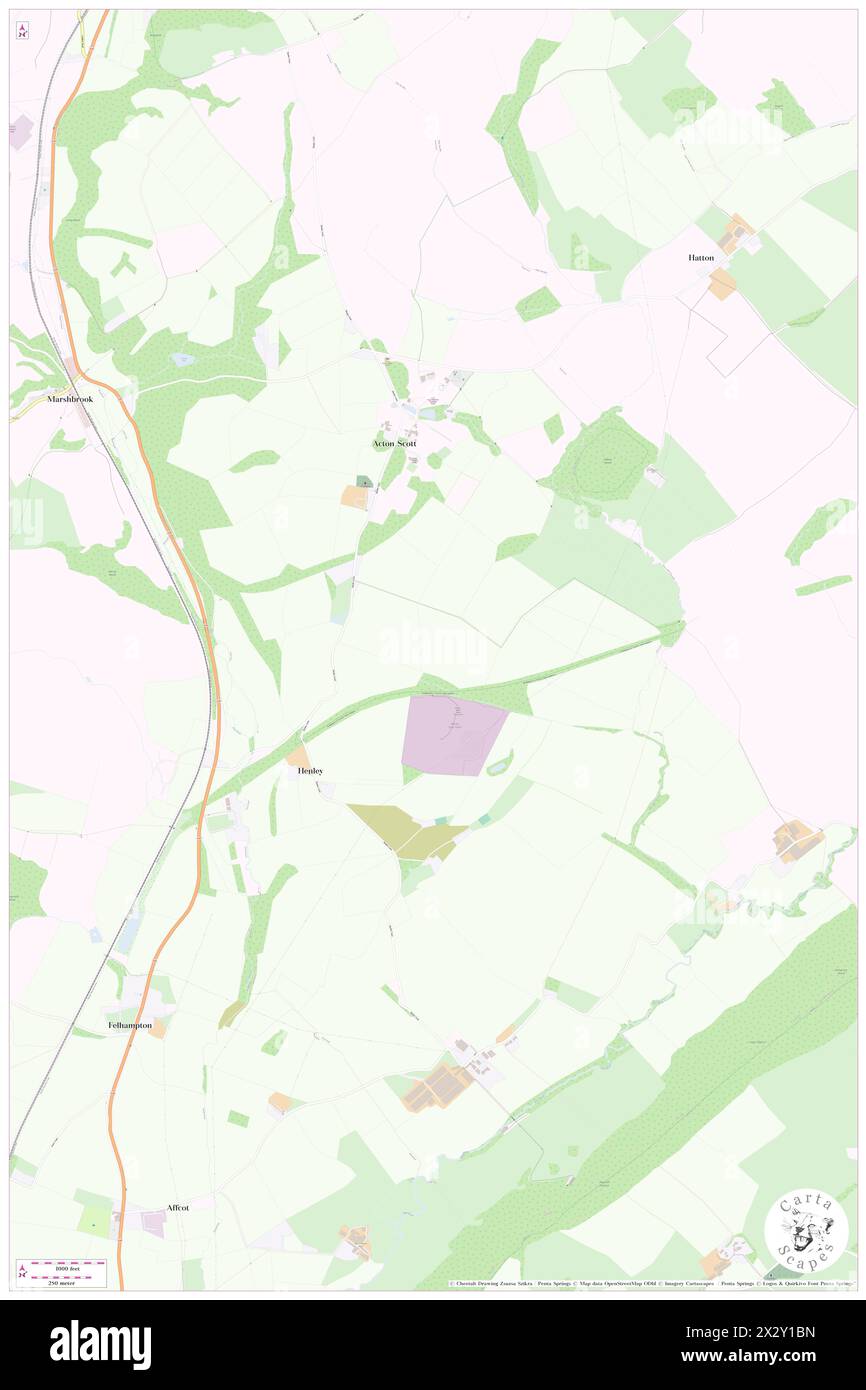 Acton Scott, Shropshire, GB, Royaume-Uni, Angleterre, n 52 30' 2'', S 2 48' 22'', carte, Cartascapes carte publiée en 2024. Explorez Cartascapes, une carte qui révèle la diversité des paysages, des cultures et des écosystèmes de la Terre. Voyage à travers le temps et l'espace, découvrir l'interconnexion du passé, du présent et de l'avenir de notre planète. Banque D'Images