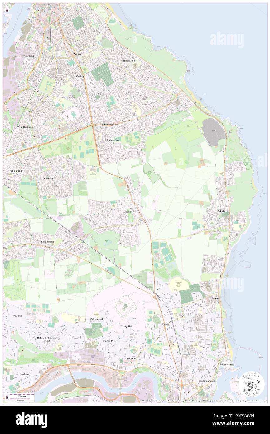 Whitburn, South Tyneside, GB, Royaume-Uni, Angleterre, n 54 57' 17'', S 1 24' 1'', carte, Cartascapes carte publiée en 2024. Explorez Cartascapes, une carte qui révèle la diversité des paysages, des cultures et des écosystèmes de la Terre. Voyage à travers le temps et l'espace, découvrir l'interconnexion du passé, du présent et de l'avenir de notre planète. Banque D'Images