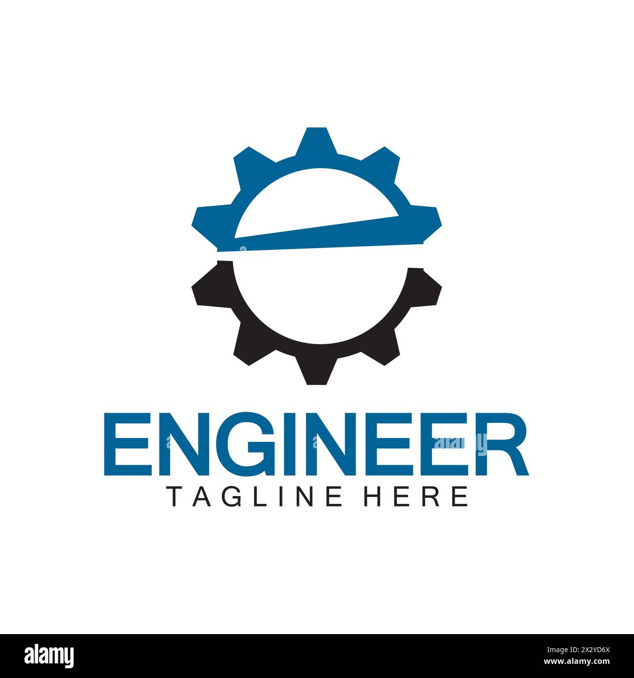 Conception de logo ingénieur, lettre E logo Gear, logo ingénieur avec lettre E et éléments Gear Illustration de Vecteur