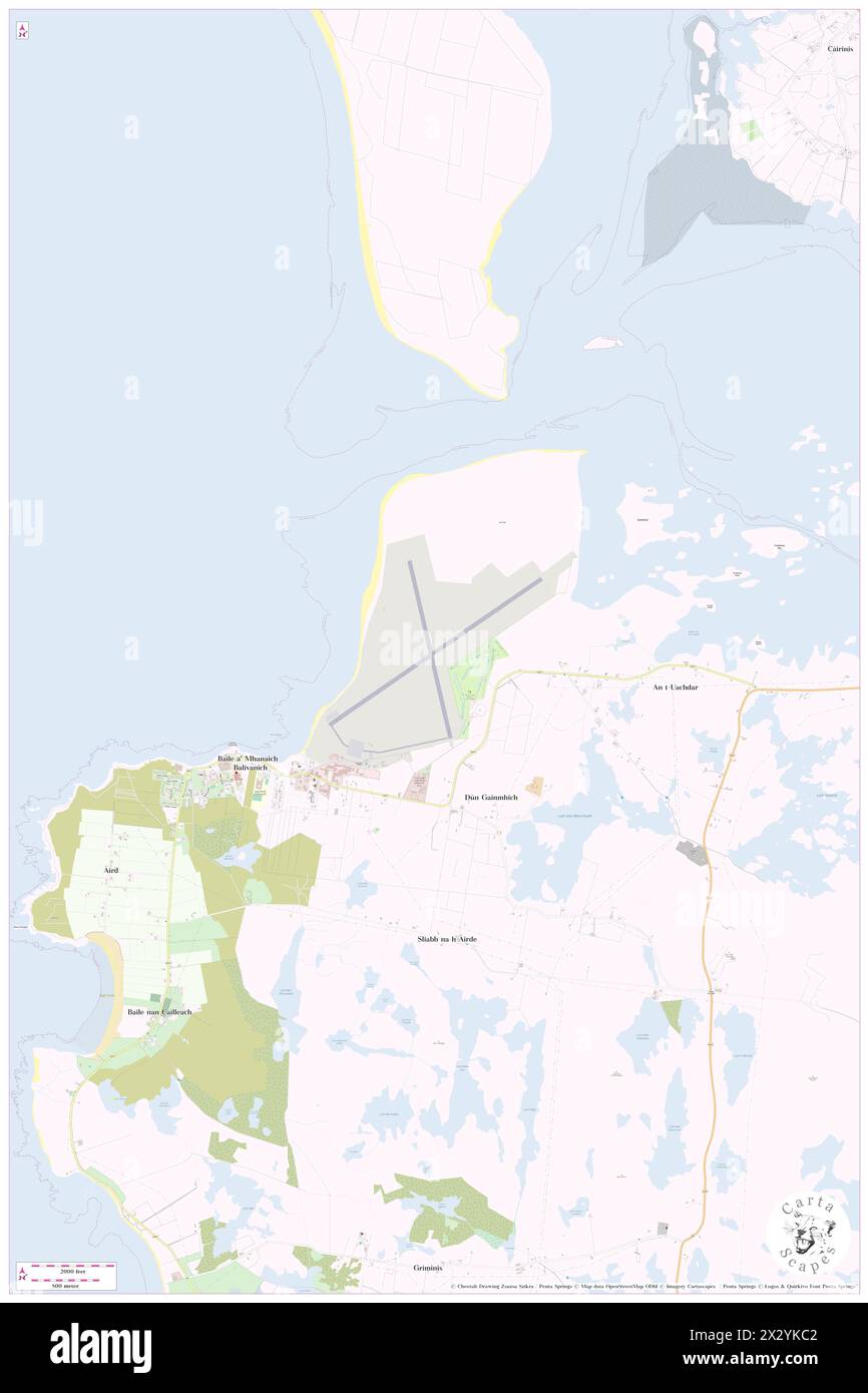 Aéroport de Benbecula, Eilean Siar, GB, Royaume-Uni, Écosse, n 57 28' 51'', S 7 21' 46'', carte, Cartascapes carte publiée en 2024. Explorez Cartascapes, une carte qui révèle la diversité des paysages, des cultures et des écosystèmes de la Terre. Voyage à travers le temps et l'espace, découvrir l'interconnexion du passé, du présent et de l'avenir de notre planète. Banque D'Images