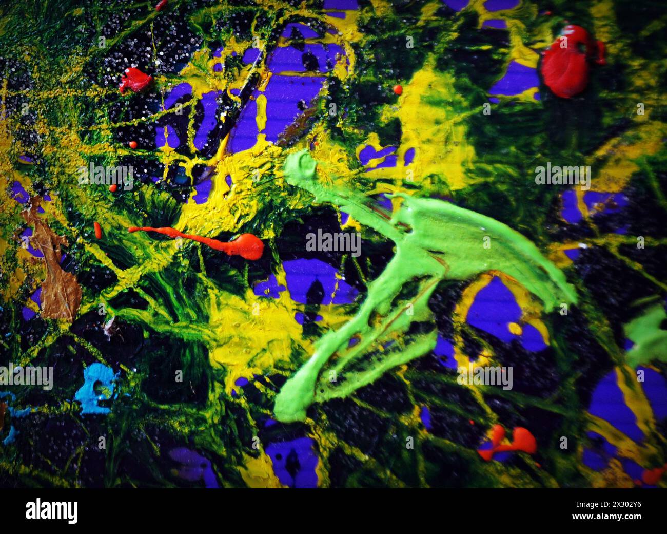 fond abstrait de couleur à l'huile de peinture de coup de pinceau Banque D'Images