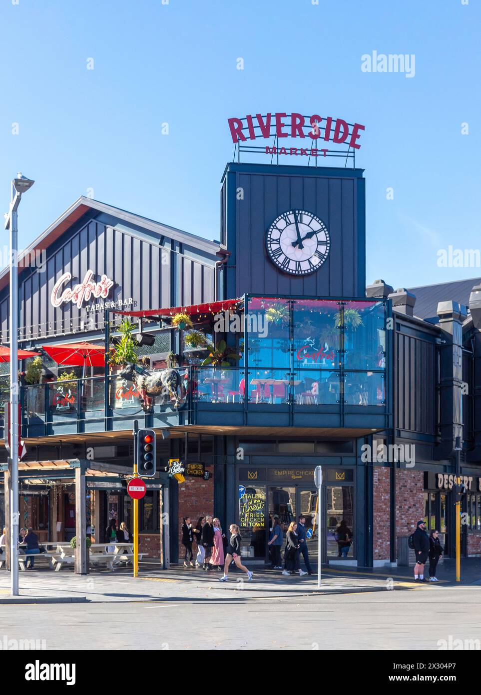 Riverside Food Market, Oxford Terrace, Christchurch Central City, Christchurch, Canterbury Region, Nouvelle-Zélande Banque D'Images