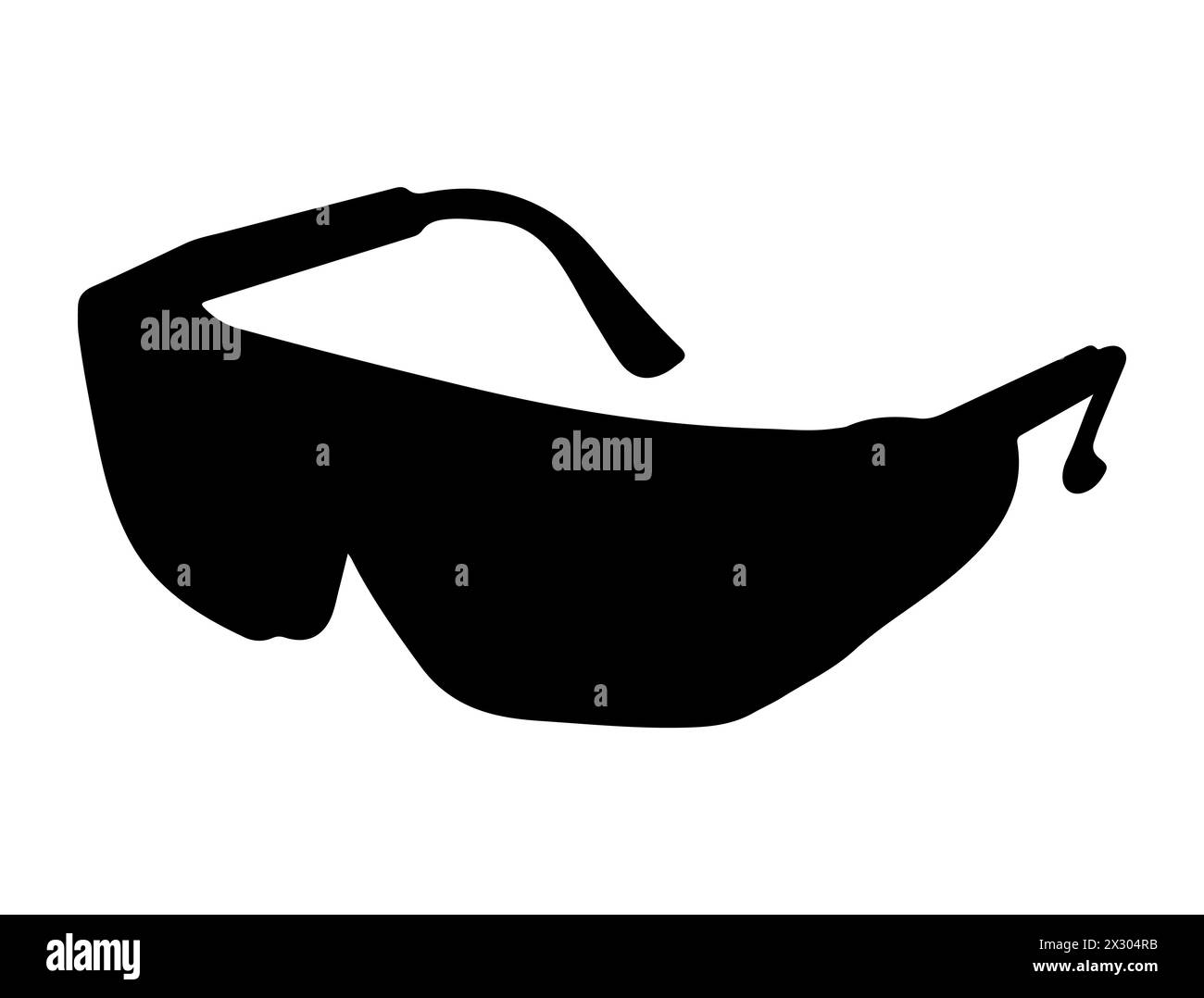 Silhouette de lunettes de sécurité art vectoriel Illustration de Vecteur