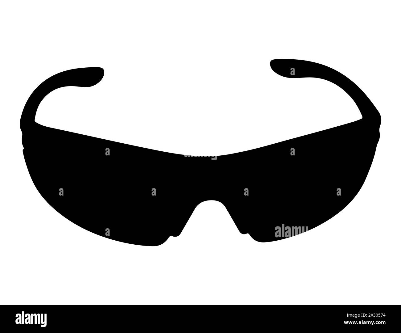 Silhouette de lunettes de sécurité art vectoriel Illustration de Vecteur
