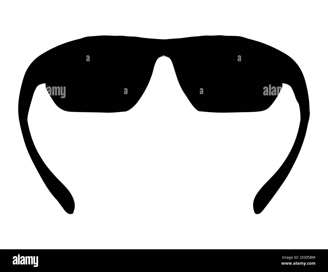 Silhouette de lunettes de sécurité art vectoriel Illustration de Vecteur