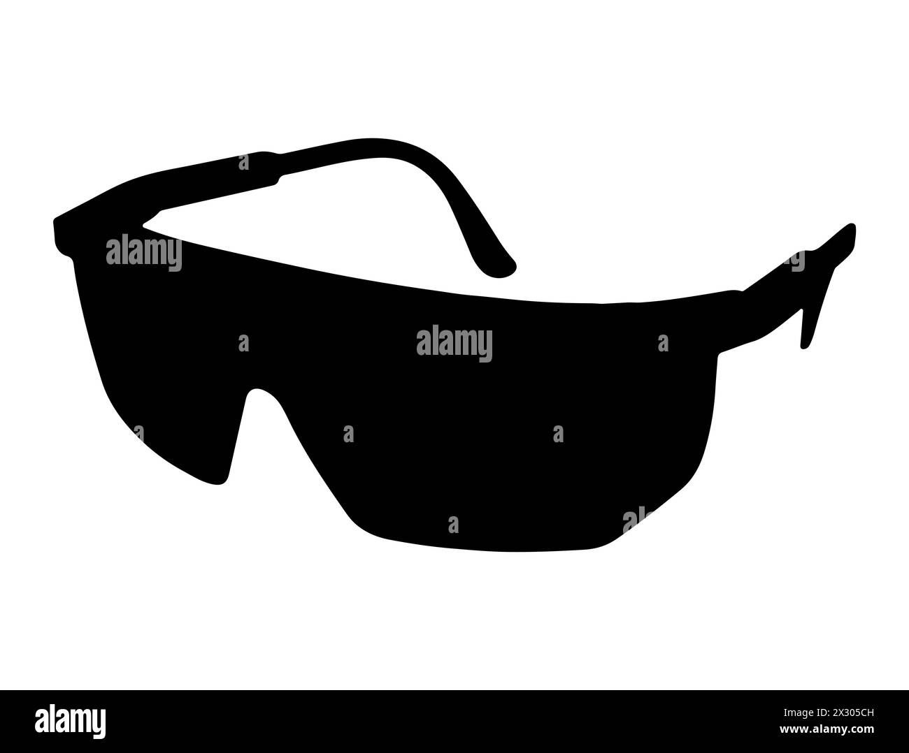 Silhouette de lunettes de sécurité art vectoriel Illustration de Vecteur