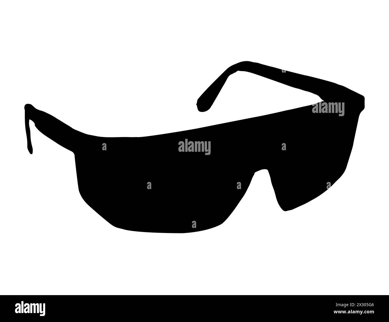 Silhouette de lunettes de sécurité art vectoriel Illustration de Vecteur