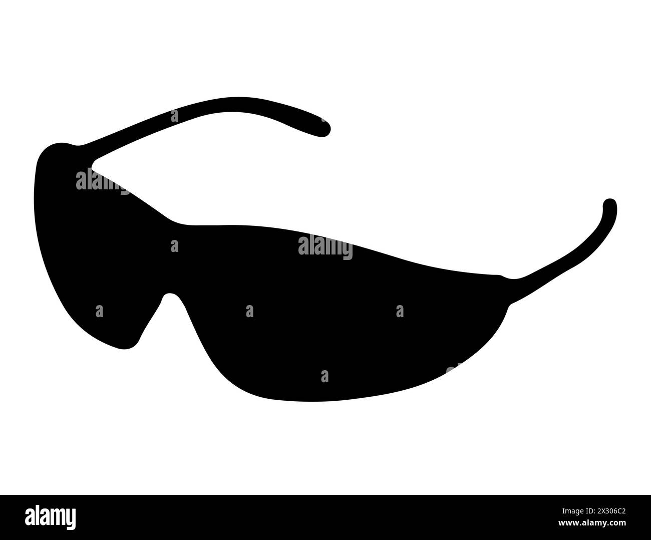 Silhouette de lunettes de sécurité art vectoriel Illustration de Vecteur