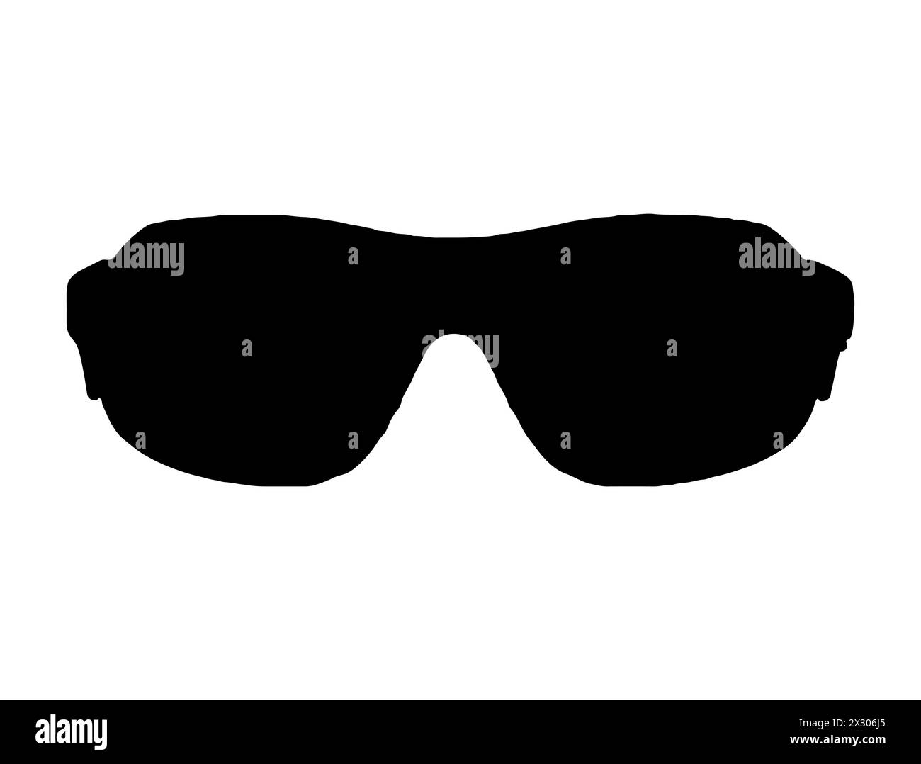 Silhouette de lunettes de sécurité art vectoriel Illustration de Vecteur