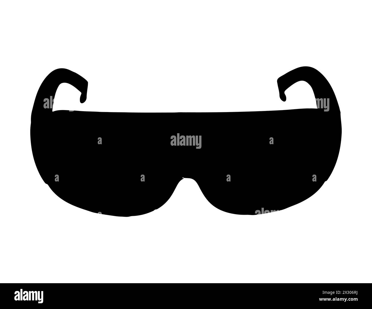 Silhouette de lunettes de sécurité art vectoriel Illustration de Vecteur