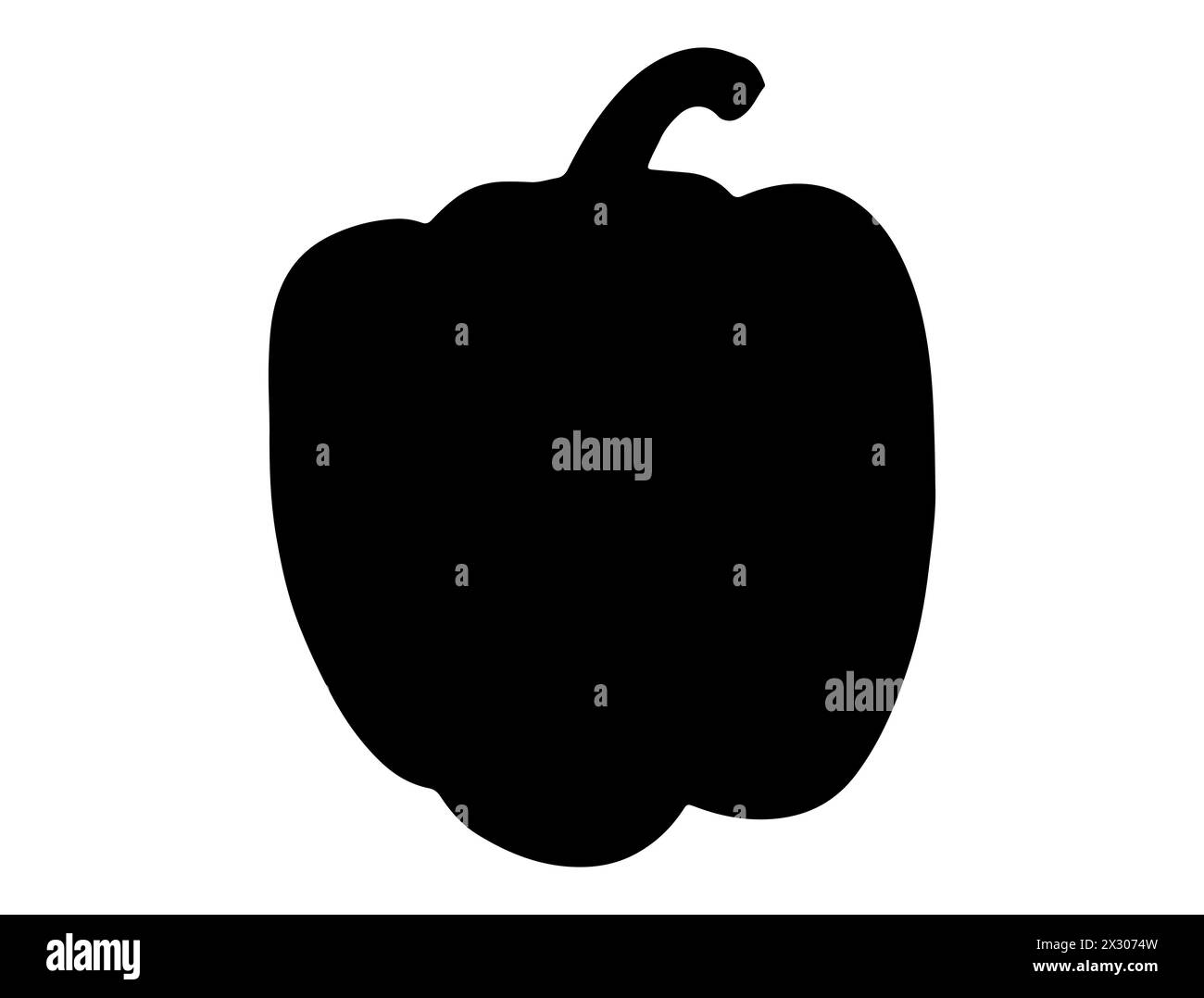 Art vectoriel de silhouette de Capsicum Illustration de Vecteur