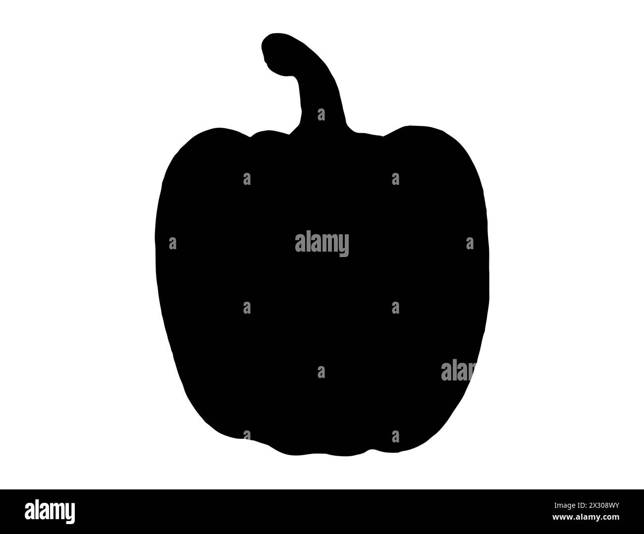 Art vectoriel de silhouette de Capsicum Illustration de Vecteur