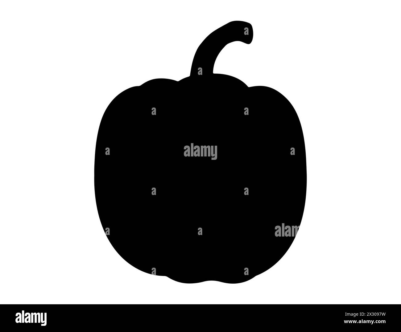 Art vectoriel de silhouette de Capsicum Illustration de Vecteur