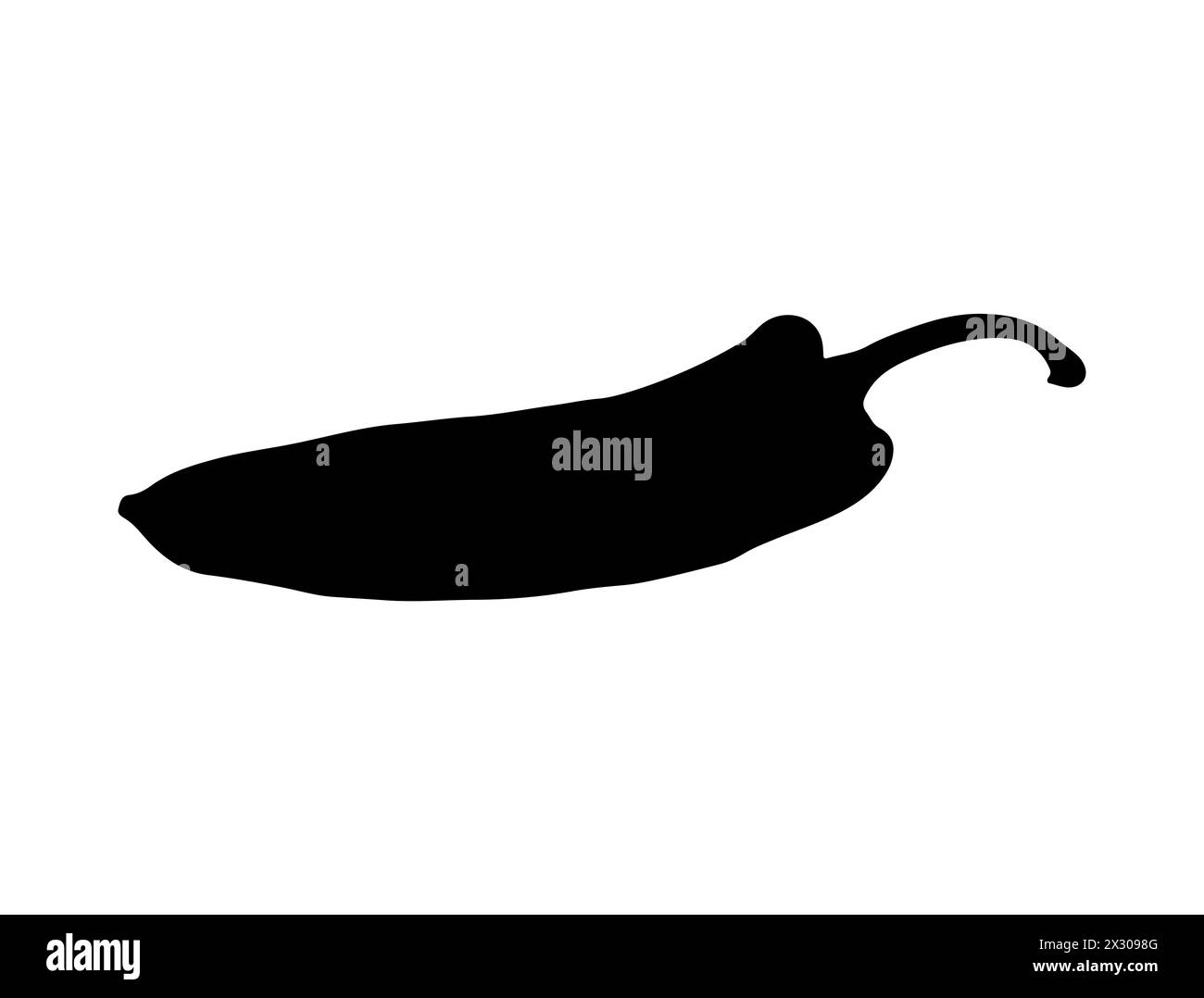 Art vectoriel de silhouette de Chili Illustration de Vecteur