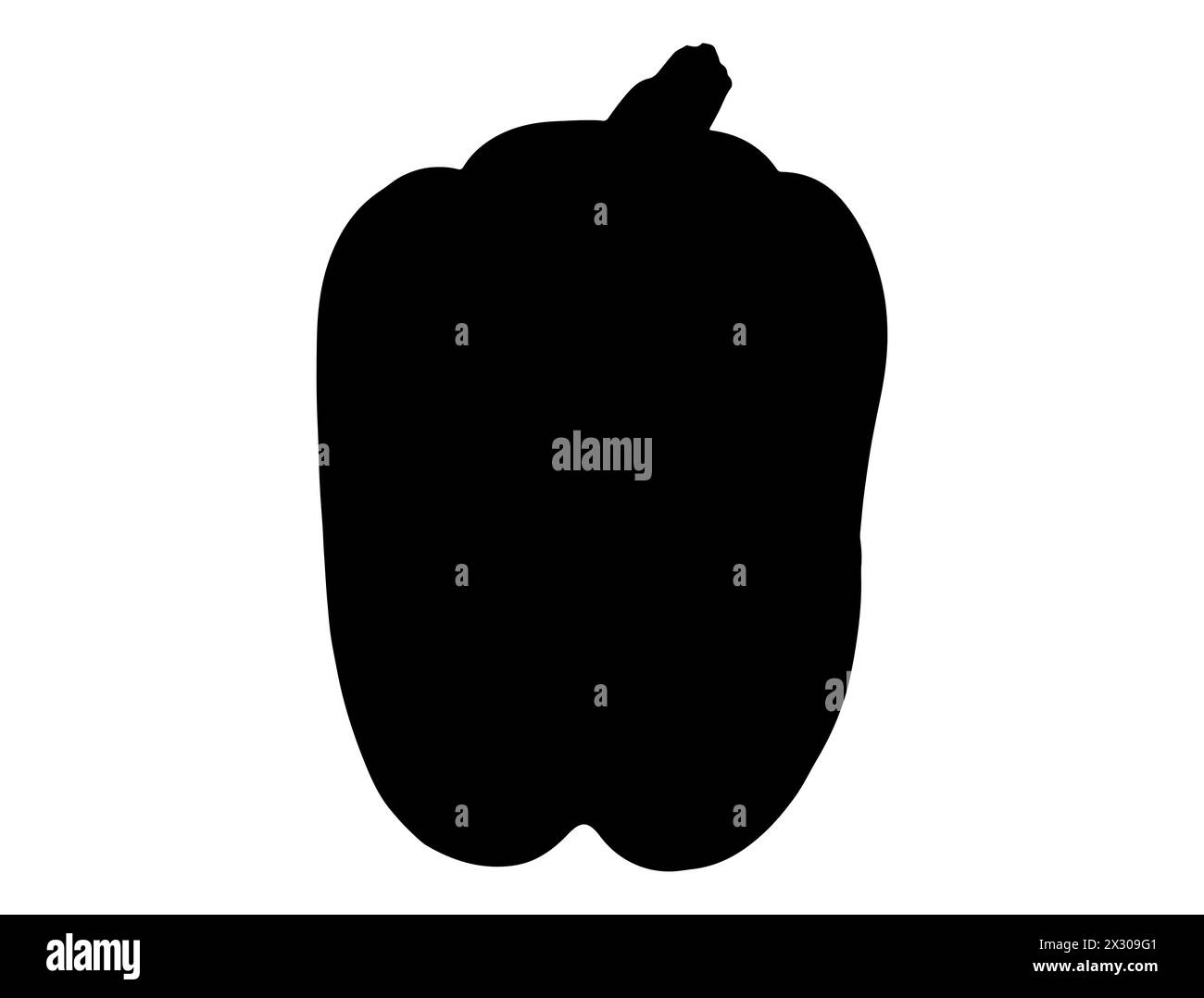Art vectoriel de silhouette de Capsicum Illustration de Vecteur