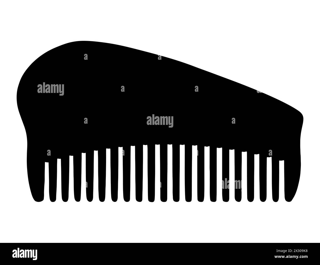 Illustration vectorielle de silhouette de peigne Illustration de Vecteur