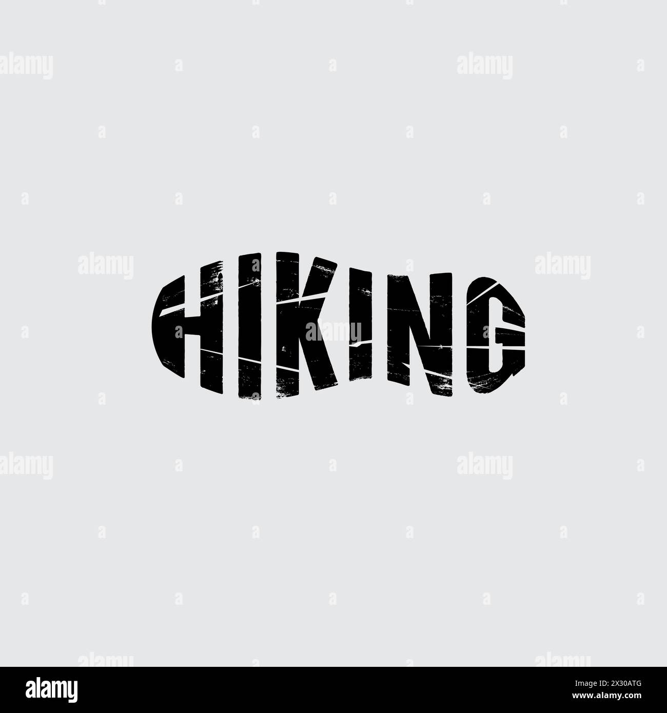 Empreintes de pas de randonnée. Logo Running Illustration de Vecteur
