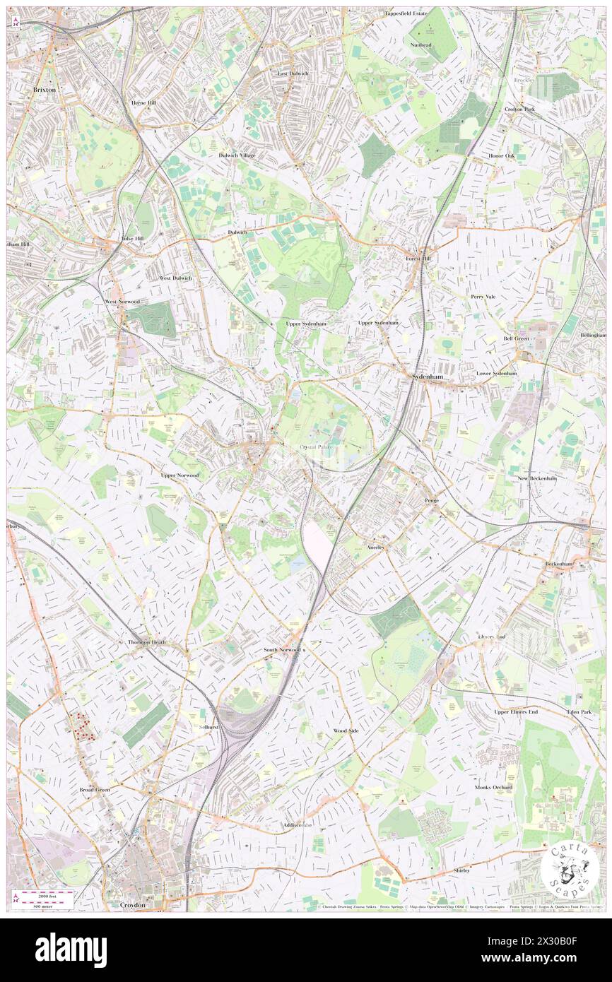 Crystal Palace Railway Station, Greater London, GB, Royaume-Uni, Angleterre, n 51 25' 5'', S 0 4' 21'', carte, Cartascapes carte publiée en 2024. Explorez Cartascapes, une carte qui révèle la diversité des paysages, des cultures et des écosystèmes de la Terre. Voyage à travers le temps et l'espace, découvrir l'interconnexion du passé, du présent et de l'avenir de notre planète. Banque D'Images