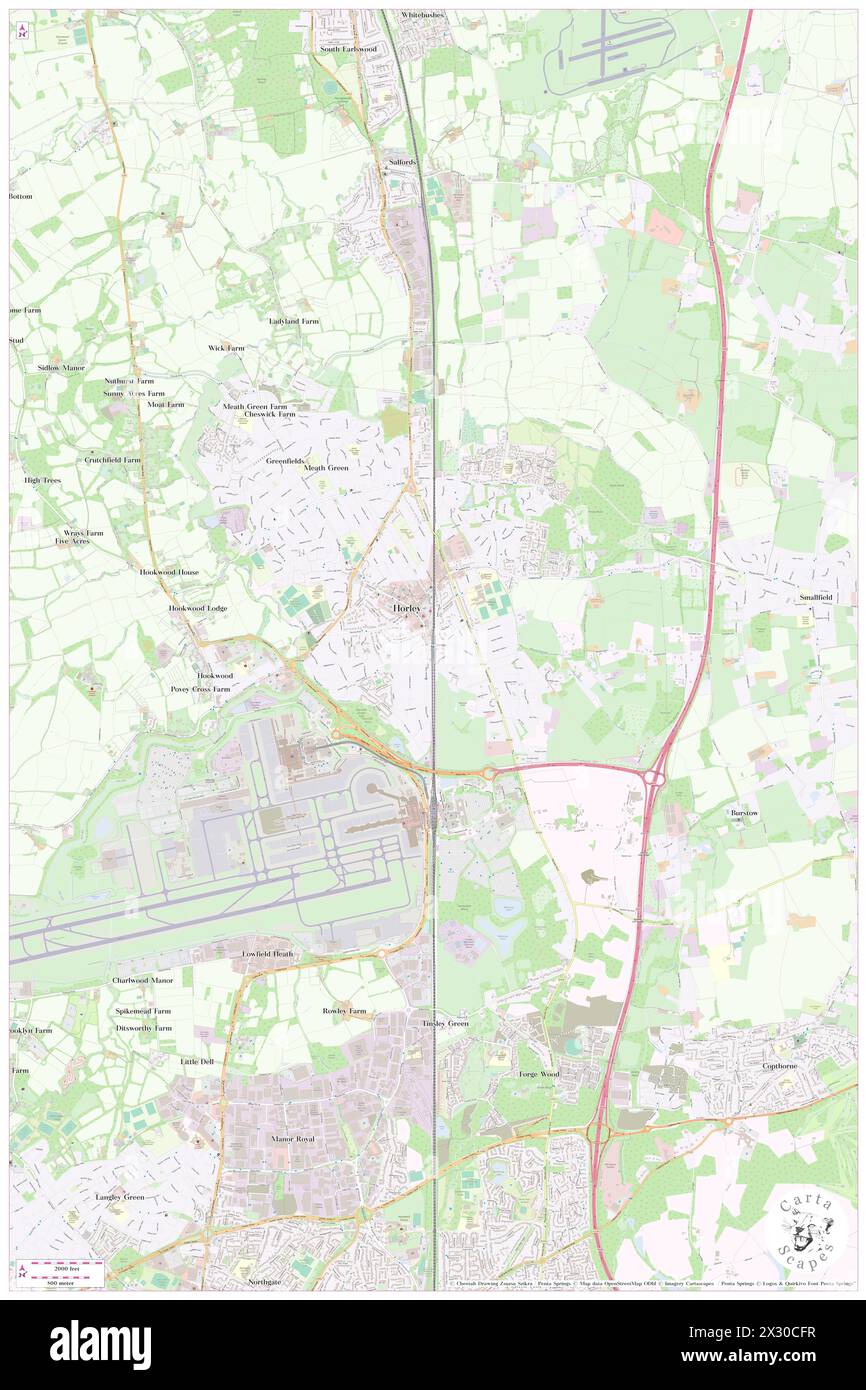 Horley Railway Station, Surrey, GB, Royaume-Uni, Angleterre, n 51 10' 6'', S 0 9' 39'', carte, Cartascapes carte publiée en 2024. Explorez Cartascapes, une carte qui révèle la diversité des paysages, des cultures et des écosystèmes de la Terre. Voyage à travers le temps et l'espace, découvrir l'interconnexion du passé, du présent et de l'avenir de notre planète. Banque D'Images