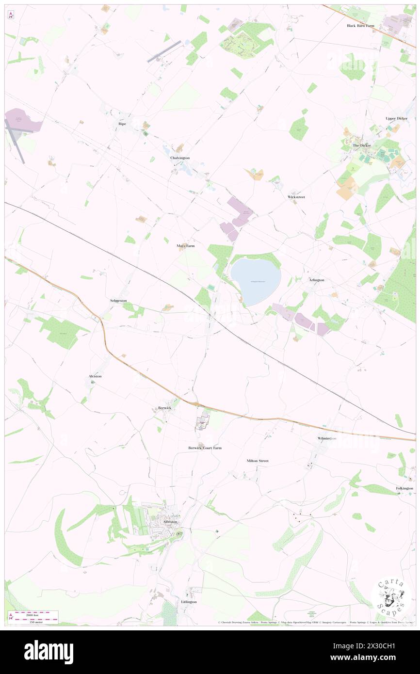 Berwick Railway Station, East Sussex, GB, Royaume-Uni, Angleterre, n 50 50' 25'', N 0 9' 57'', carte, Cartascapes carte publiée en 2024. Explorez Cartascapes, une carte qui révèle la diversité des paysages, des cultures et des écosystèmes de la Terre. Voyage à travers le temps et l'espace, découvrir l'interconnexion du passé, du présent et de l'avenir de notre planète. Banque D'Images