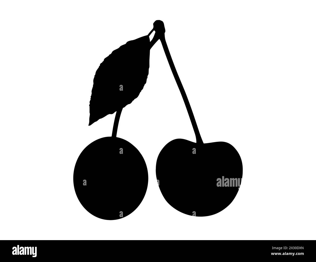 Art vectoriel de silhouette de cerise Illustration de Vecteur