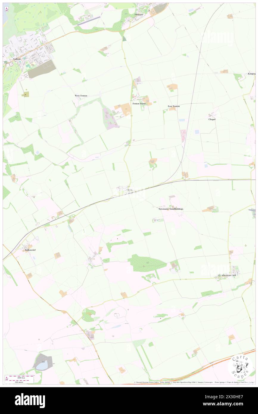 Drem Railway Station, East Lothian, GB, Royaume-Uni, Écosse, n 56 0' 18'', S 2 47' 9'', carte, Cartascapes carte publiée en 2024. Explorez Cartascapes, une carte qui révèle la diversité des paysages, des cultures et des écosystèmes de la Terre. Voyage à travers le temps et l'espace, découvrir l'interconnexion du passé, du présent et de l'avenir de notre planète. Banque D'Images