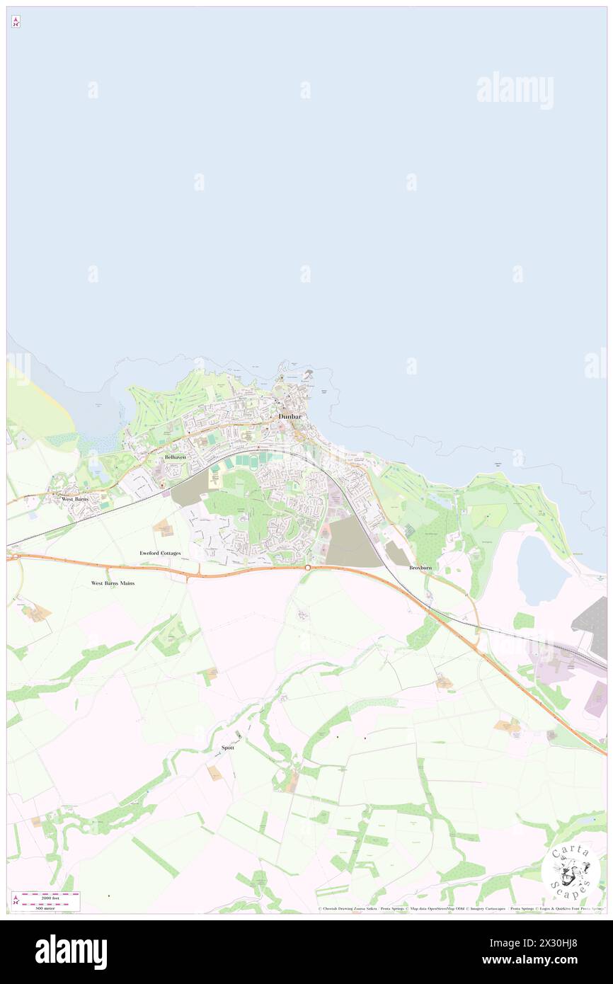 Dunbar Railway Station, East Lothian, GB, Royaume-Uni, Écosse, n 55 59' 52'', S 2 30' 46'', carte, Cartascapes carte publiée en 2024. Explorez Cartascapes, une carte qui révèle la diversité des paysages, des cultures et des écosystèmes de la Terre. Voyage à travers le temps et l'espace, découvrir l'interconnexion du passé, du présent et de l'avenir de notre planète. Banque D'Images