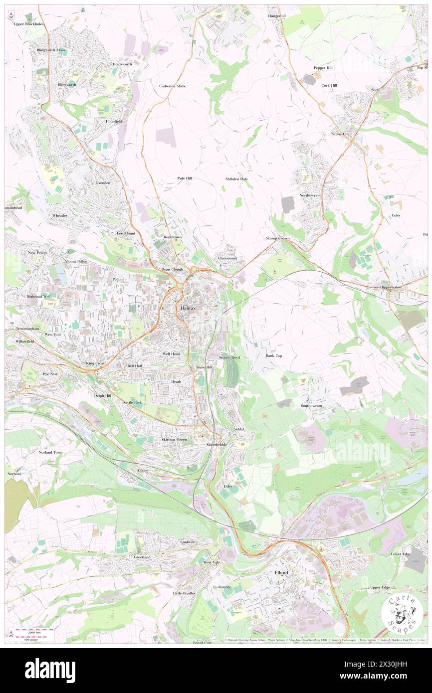 Halifax Railway Station, Calderdale, GB, Royaume-Uni, Angleterre, n 53 43' 14'', S 1 51' 13'', carte, Cartascapes carte publiée en 2024. Explorez Cartascapes, une carte qui révèle la diversité des paysages, des cultures et des écosystèmes de la Terre. Voyage à travers le temps et l'espace, découvrir l'interconnexion du passé, du présent et de l'avenir de notre planète. Banque D'Images